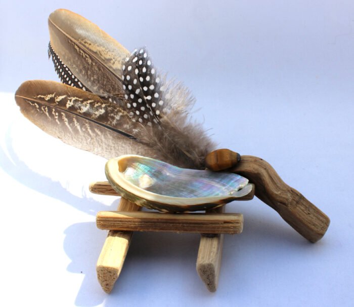 Abalone Shell Smudge Fan